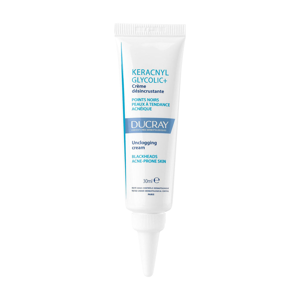 Ducray Keracnyl Glycolic+ Acne Treatment Cream - Anti-Acne, Blackhead Reduction, Glycolic Acid Skincare