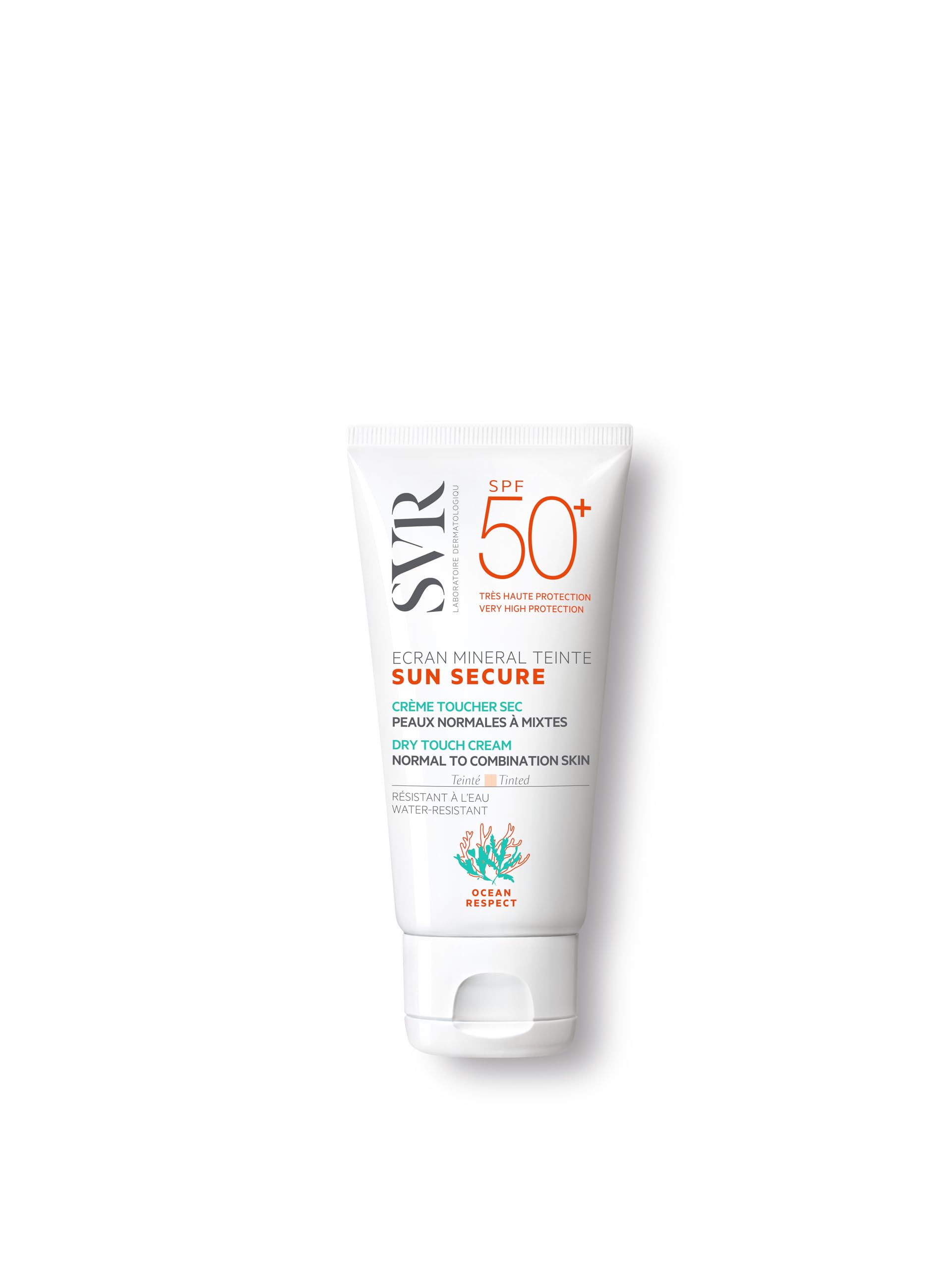 SVR Tinted Mineral Sunscreen Cream SPF50 - Dry Touch, Non-Greasy Finish for Normal to Combination Skin