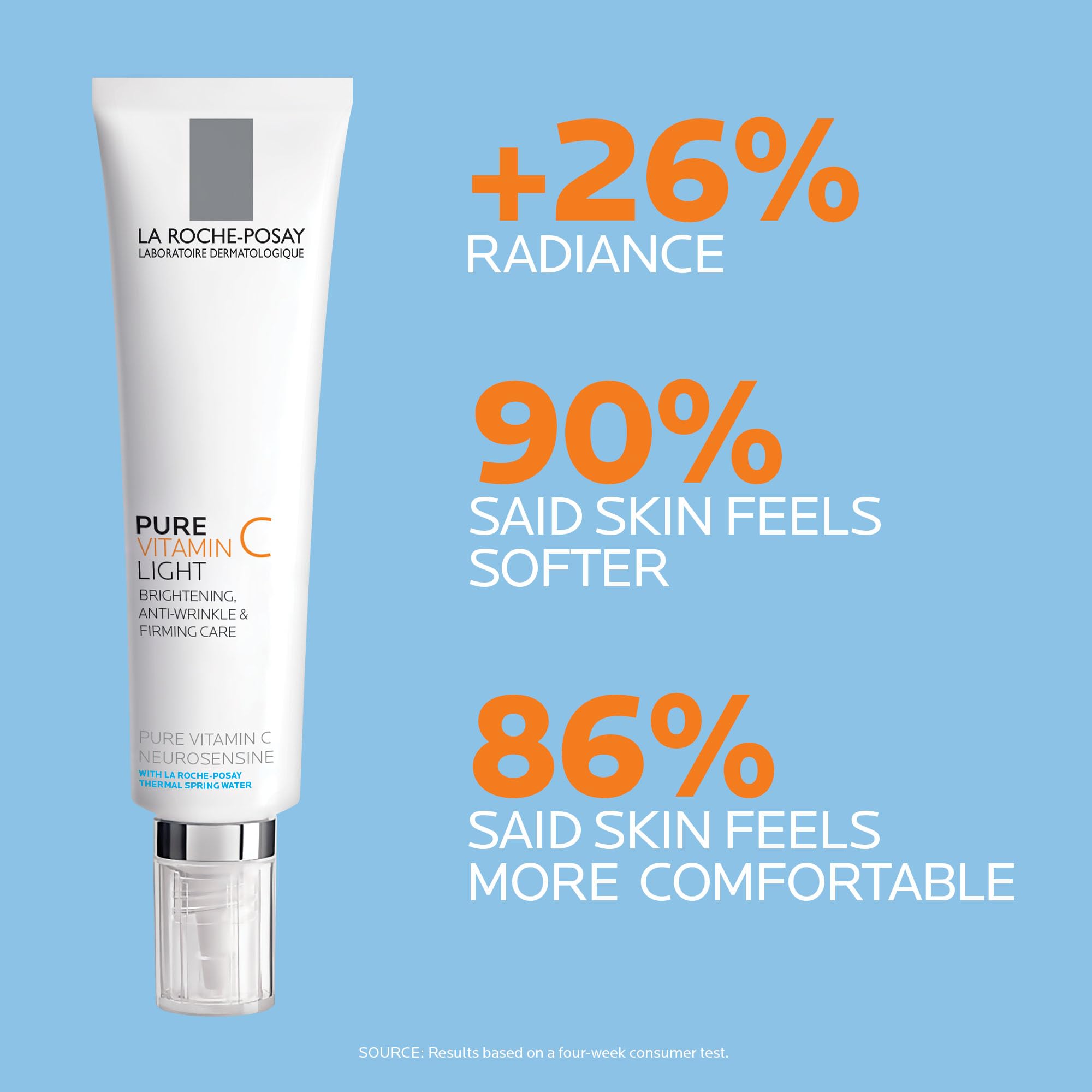 La Roche Posay Redermic C Anti-Wrinkle Cream for Normal to Combination Skin - Hydrating, Vitamin C Enriched Skincare