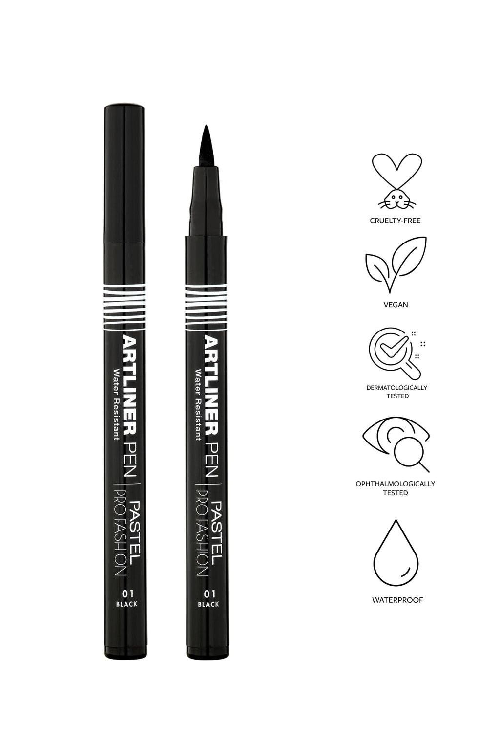 Pastel Profashion Artliner Pen 01 Black - Precise Eyeliner for Makeup Enthusiasts