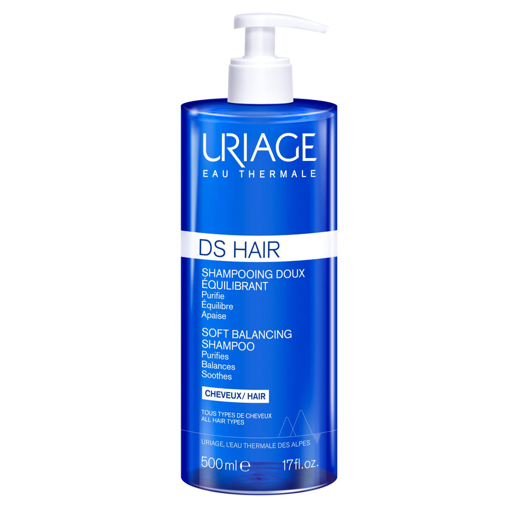 Uriage DS Hair Anti-Dandruff Shampoo 500ml - Gentle Daily Cleansing for All Hair Types