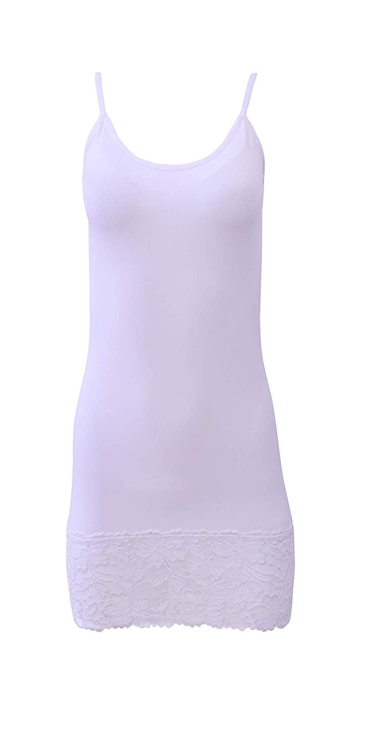 tittimitti EGI Luxury Modal Women's Lace-Trimmed Full Slips Chemise. Proudly Made in Italy (1129) — side view
