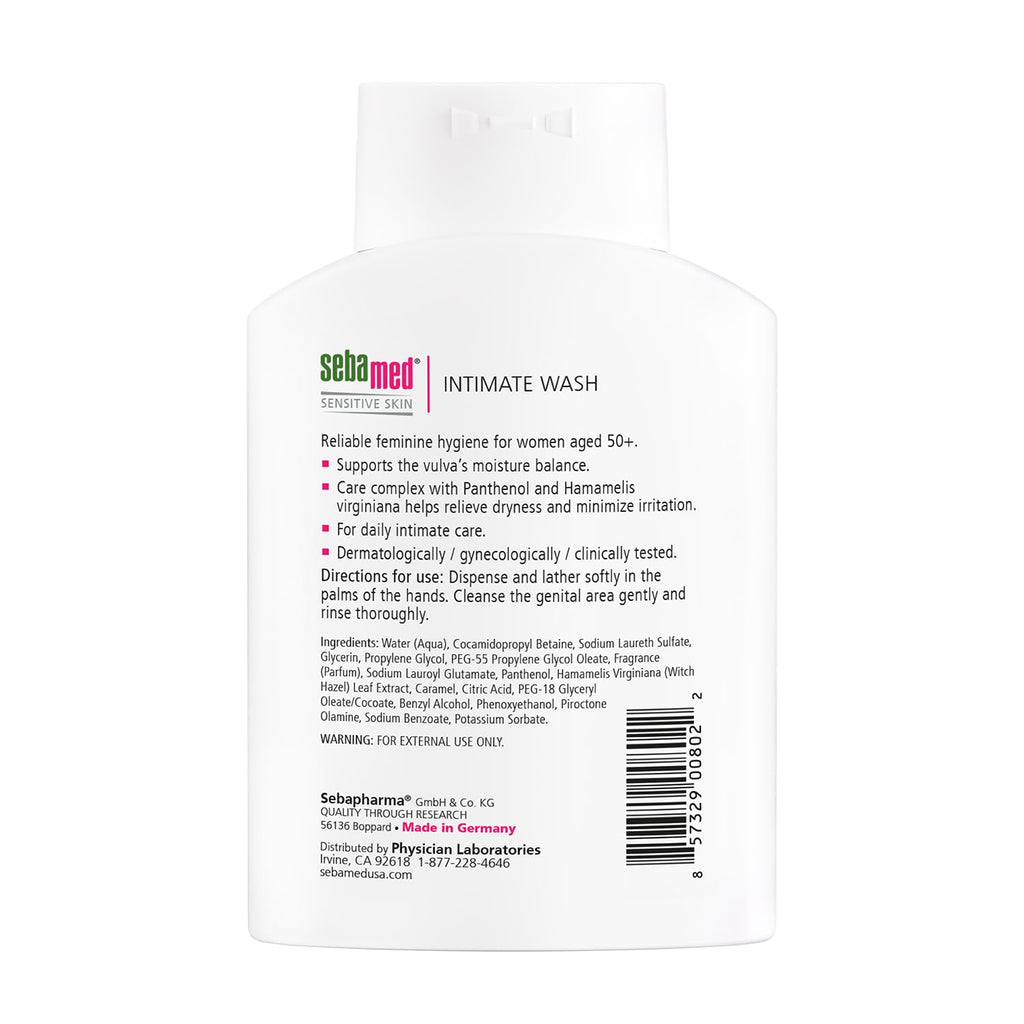 Sebamed Intimate Wash Gel pH 6.8 - Gentle Hygiene for Women Over 50, Natural Intimate Care