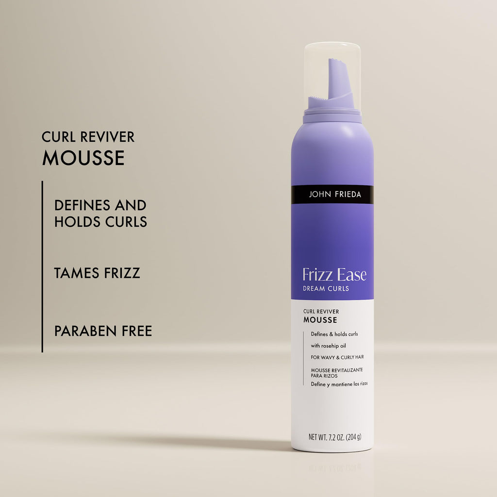 John Frieda Frizz Ease Curl Reviver Mousse - Enhances Curls & Reduces Frizz