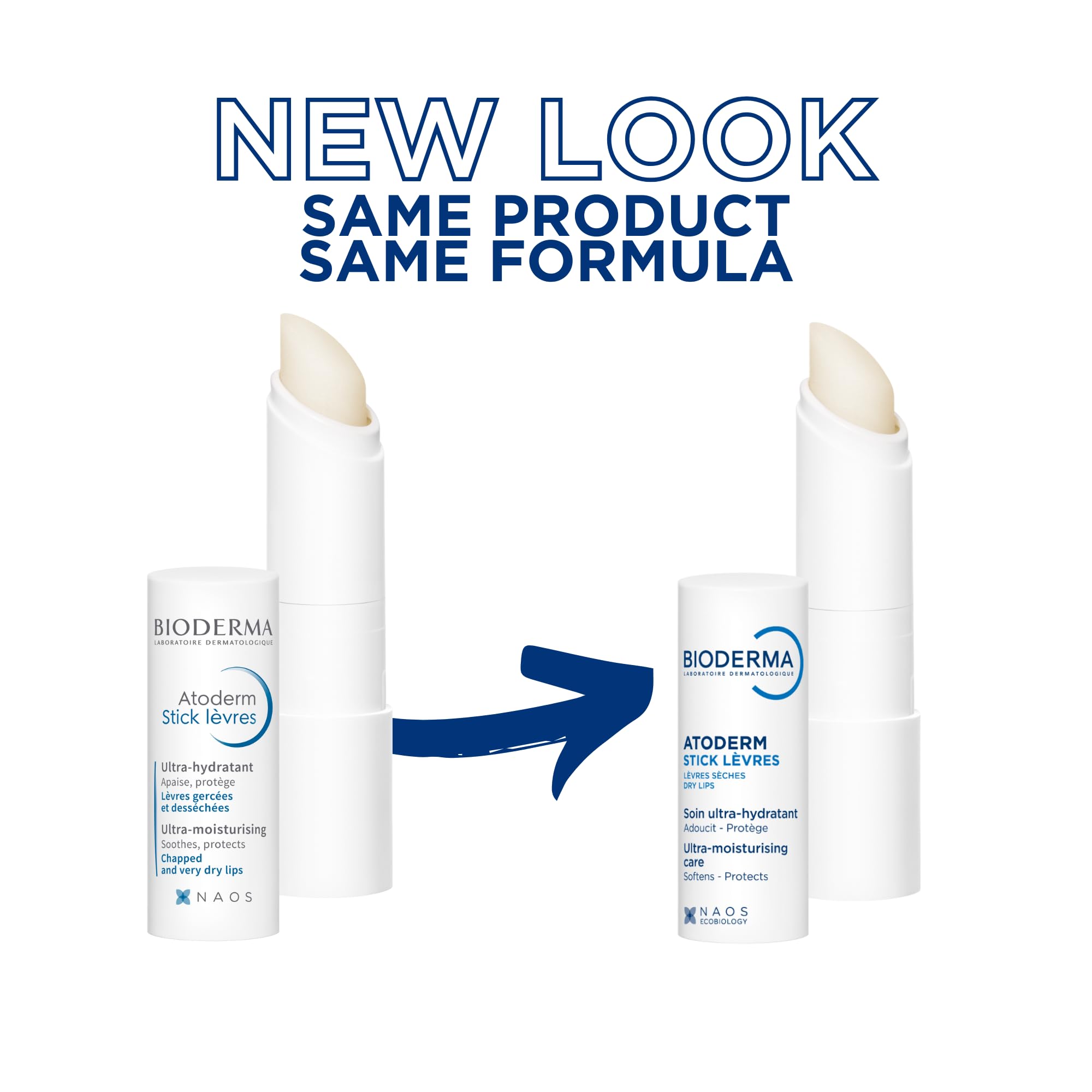 Bioderma Atoderm Lip Care Stick for Dry & Sensitive Lips - Moisturizing, Protective, Convenient Stick Form | Lip Care, Dry Lip Treatment