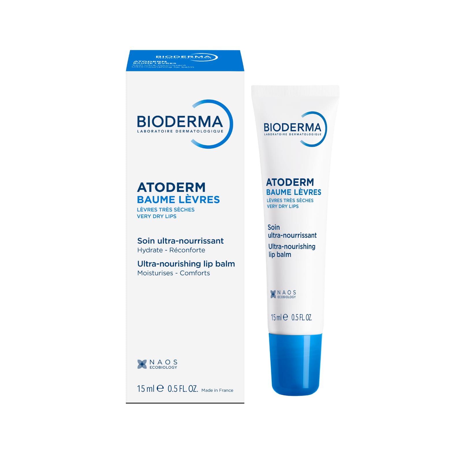 Bioderma Atoderm Lip Balm - Moisturizing Lip Care with Shea Butter & Avocado Oil for Dry, Chapped Lips