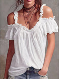 Frill Cold Shoulder Blouse