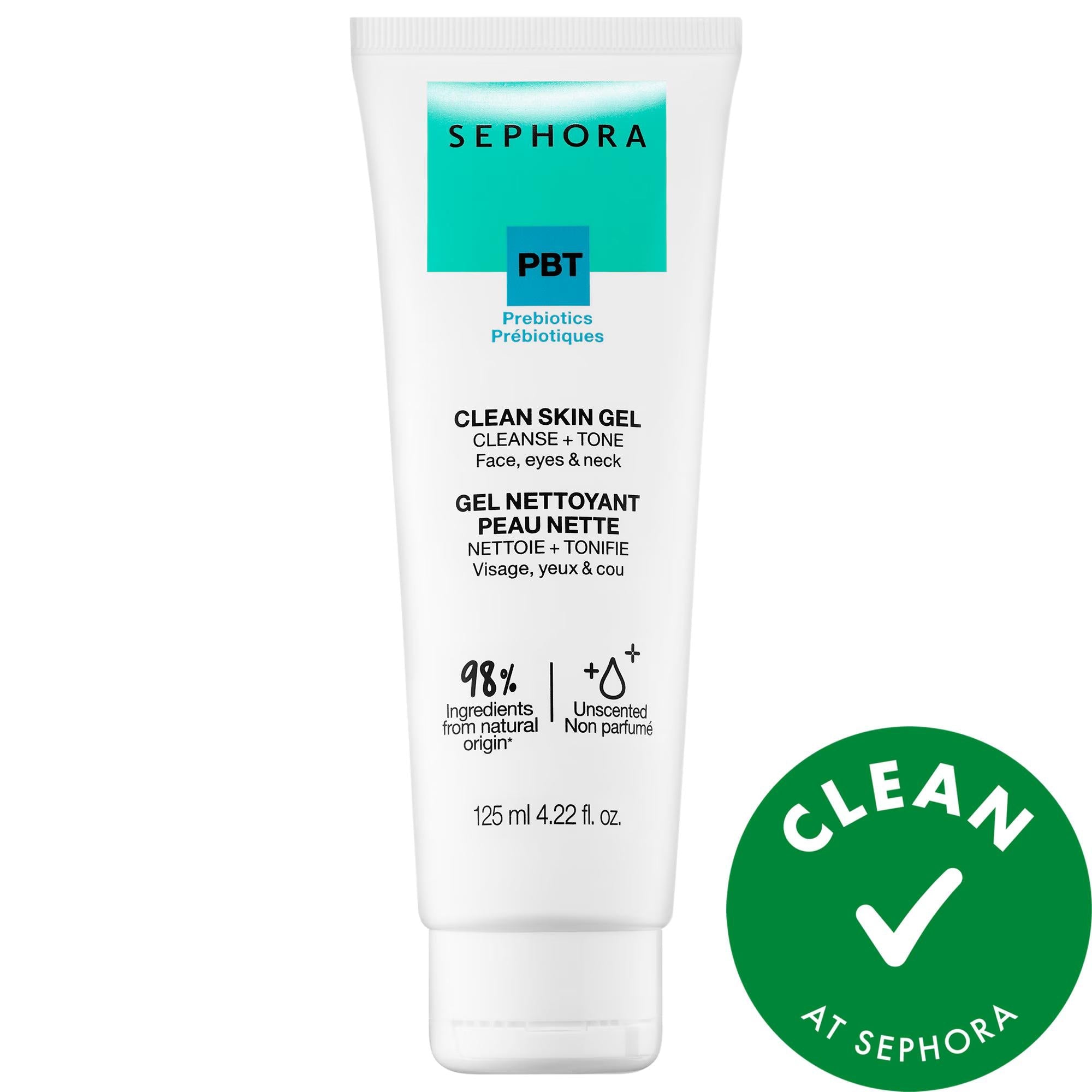 Clean Skin: Unscented Prebiotic Gel Cleanser with Aloe Vera - Gentle, Hydrating Facial Wash for Sensitive Skin & Makeup Removal