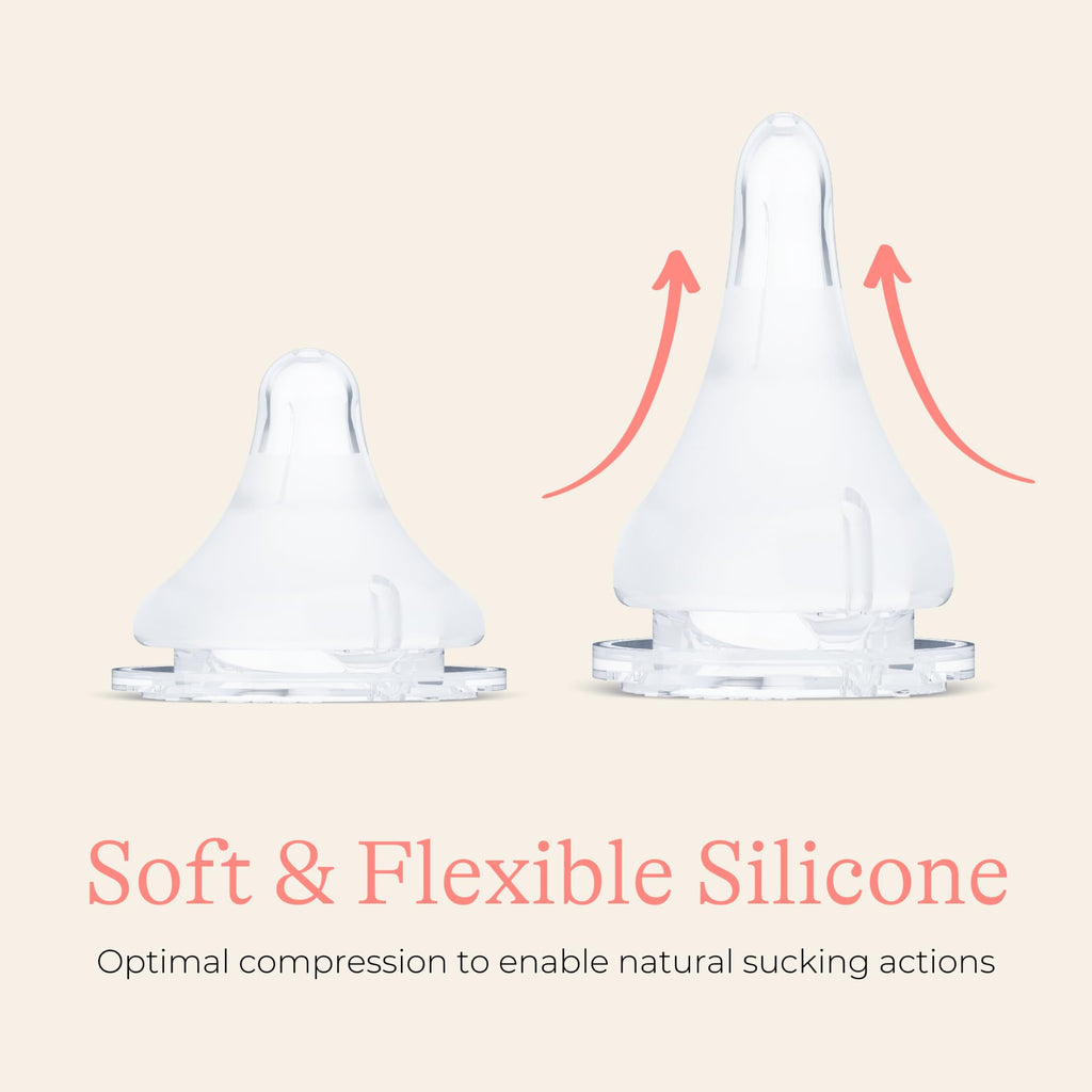 Lansinoh Natural Wave Baby Bottle Nipple Slow Flow 2 Pieces