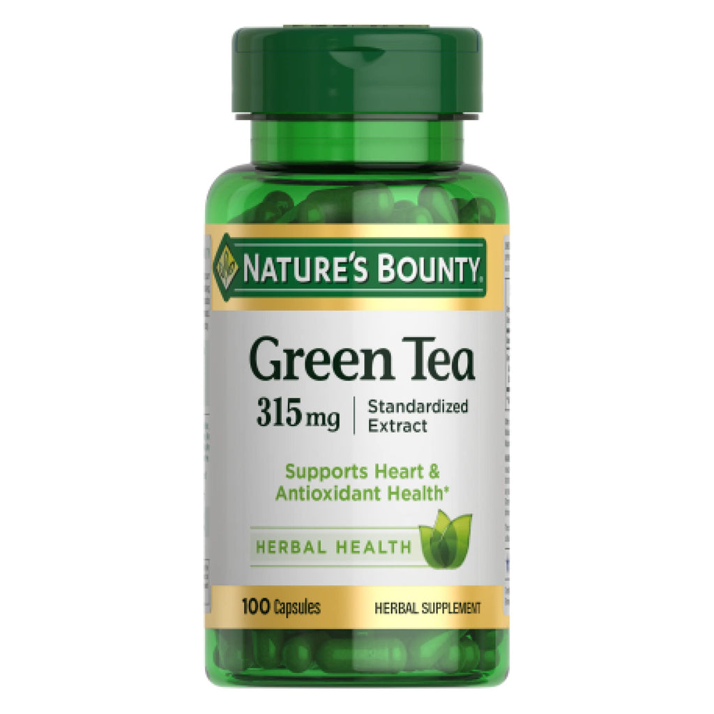 Nature's Bounty Green Tea Supplement 315mg - Antioxidant Support Dietary Supplement for Health-Conscious Individuals