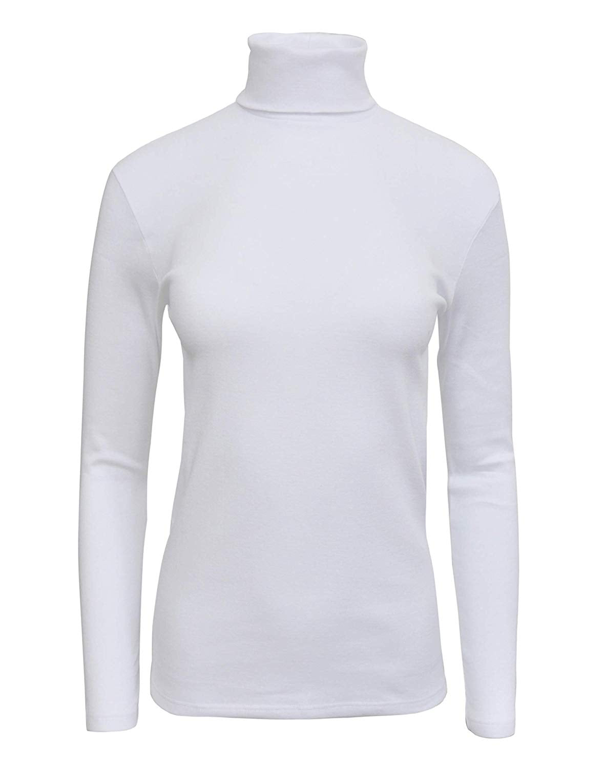 tittimitti BASIC COTTON Free Spirit Premium Quality 100% Brushed Cotton Women's Turtleneck Top.Made in Italy (655) — detail c
