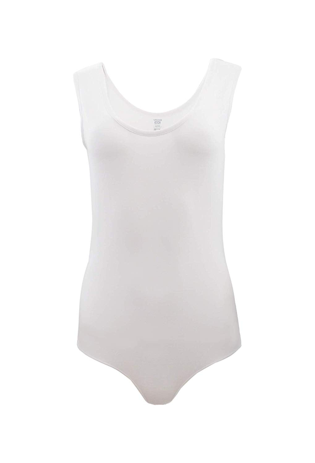 tittimitti EGi Luxury Viscose Women's Bodysuit Sleeveless. Proudly Made in Italy. — detail close-up