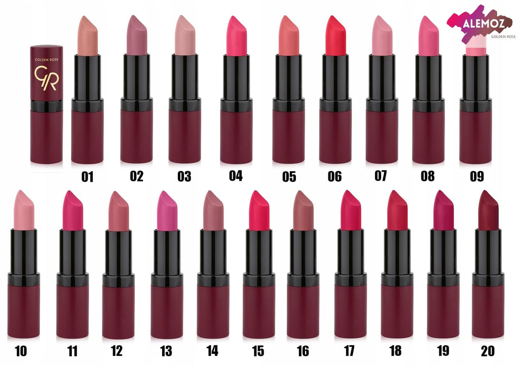 Golden Rose Velvet Matte Lipstick No:20 - Soft & Long-Lasting | Premium