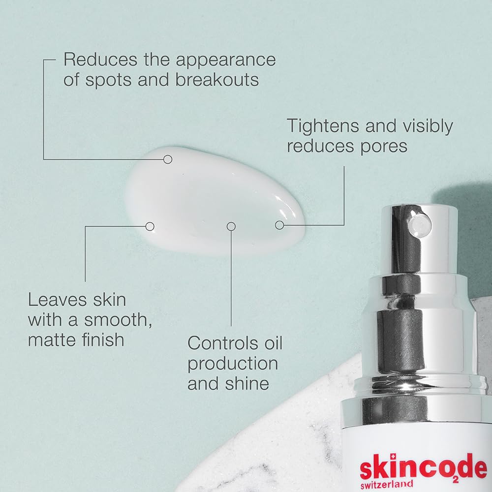 Skincode Oil Control Balancing Serum 30ml - Matte Finish Anti-oxidant Serum for Oily Skin