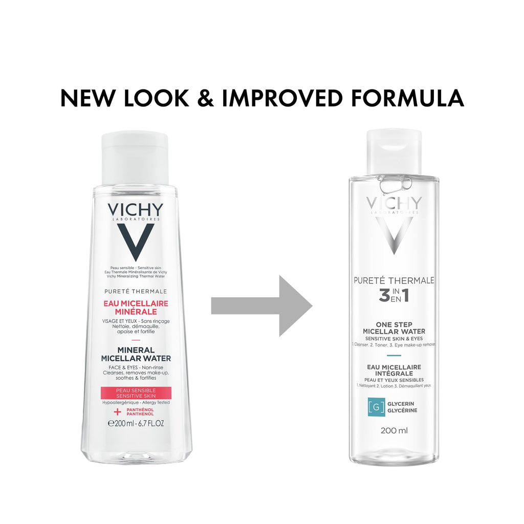 Vichy Mineral Micellar Water - Gentle Makeup Remover & Cleanser for Sensitive Skin