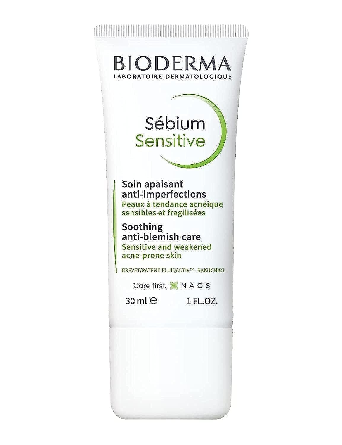 Bioderma Sebium Sensitive 30 Ml - Sensitive Skin Care for Acne-Prone Skin, Hypoallergenic & Fragrance-Free