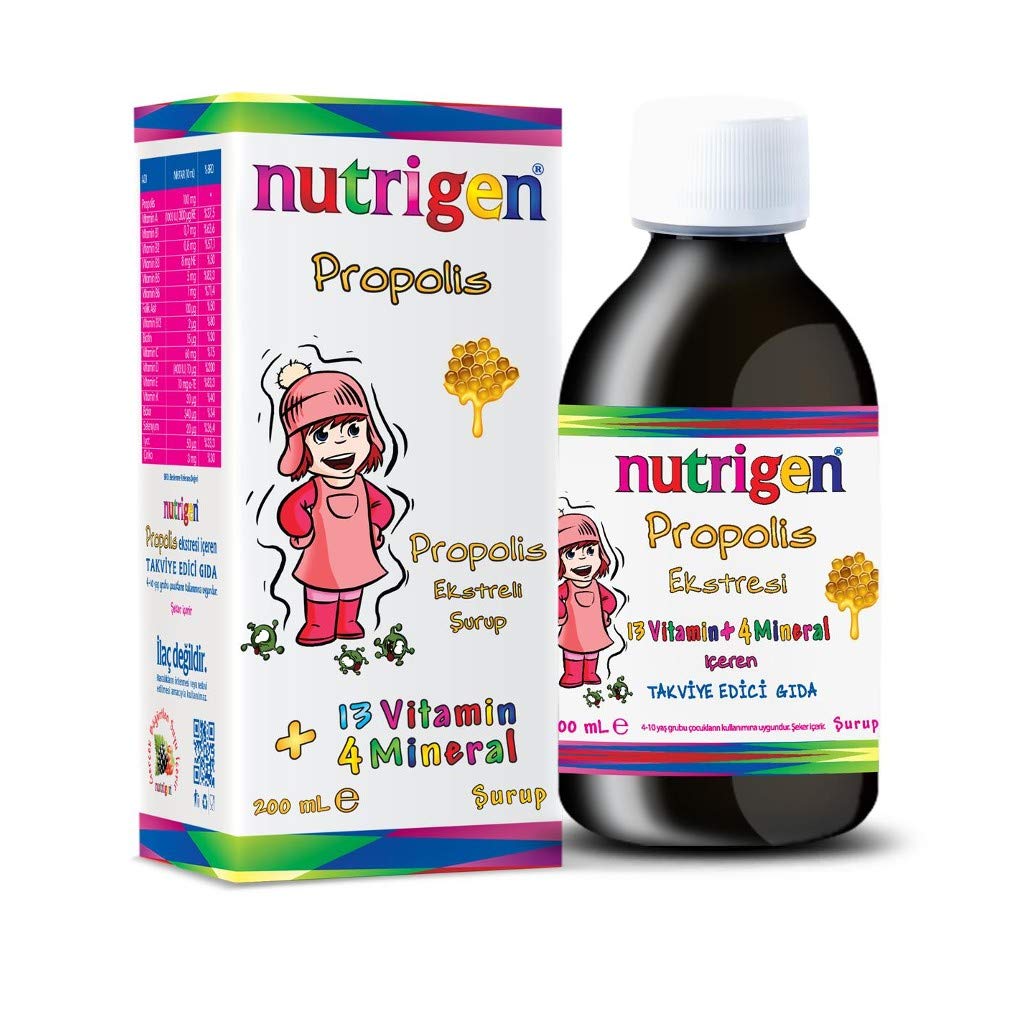 Nutrigen - Propolis Syrup for Kids - Multivitamin Supplement for Children's Health & Immune Support