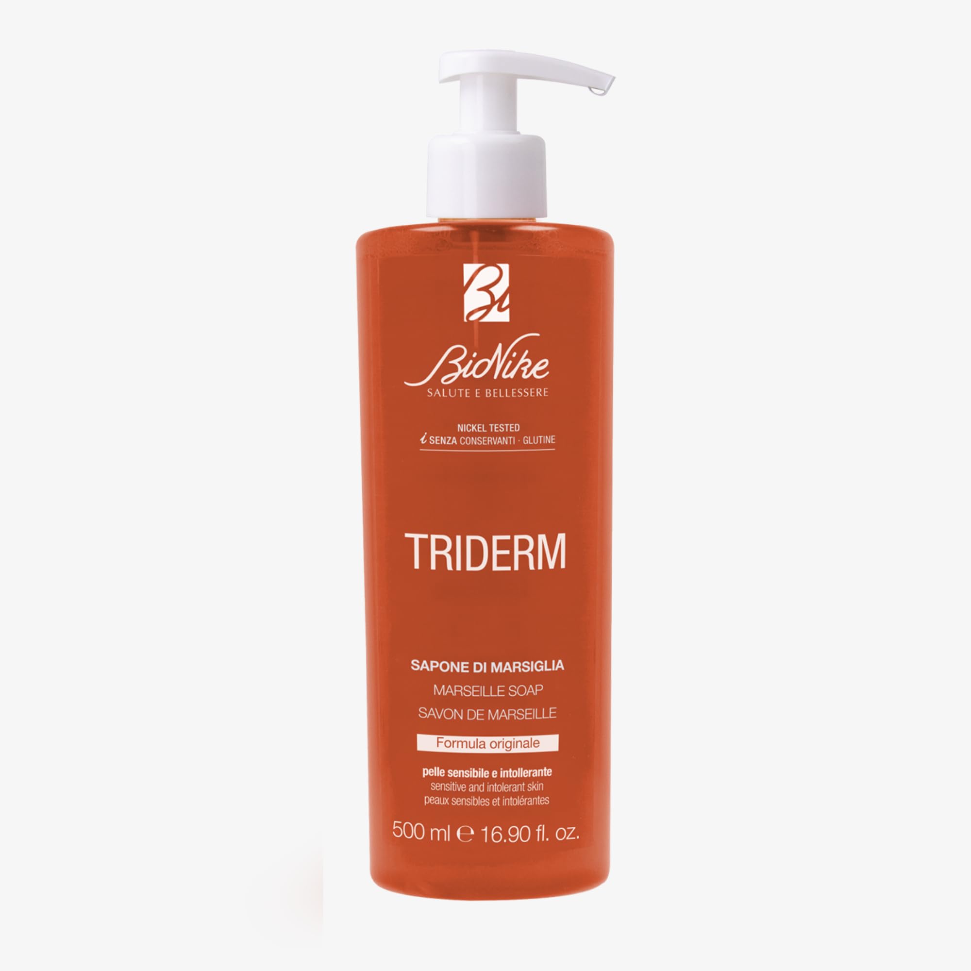 BioNike Triderm Marseille Soap 500ml - Gentle Liquid Soap for Hand, Face, and Body - Moisturizing Glycerin Soap for Daily Hygiene