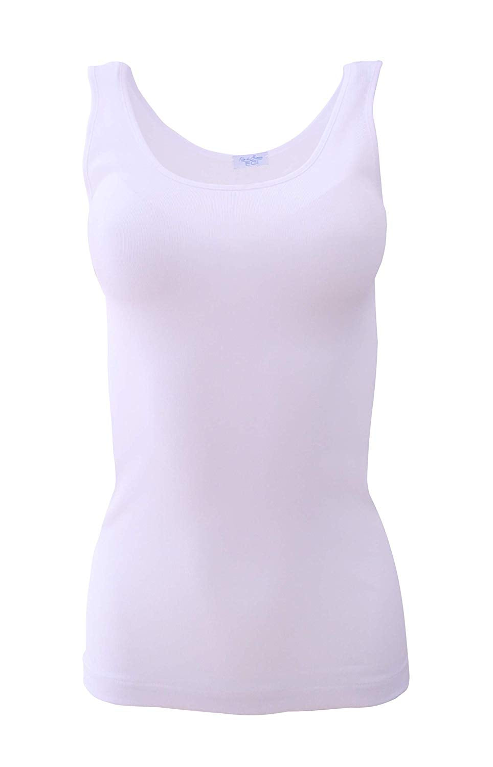 tittimitti EGI Luxury 100%" Filo di Scozia Cotton Women's Tank(S - XXXL). Proudly Made in Italy. — back view
