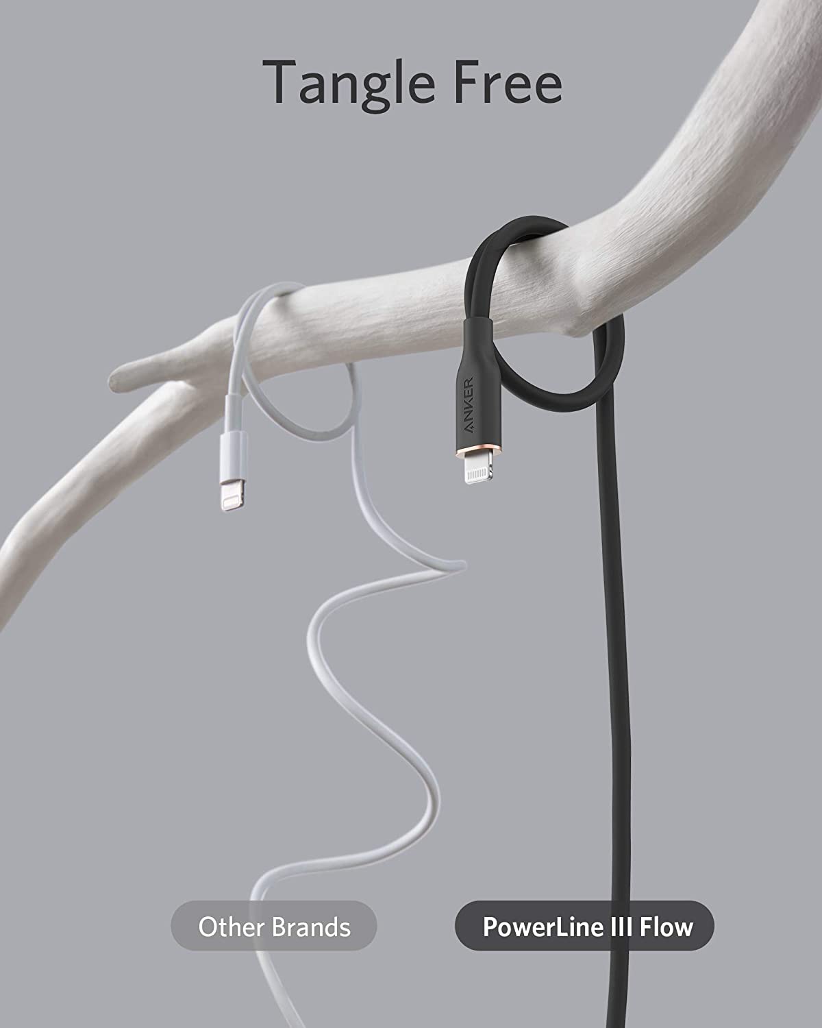 Anker <b>641</b> USB-C to Lightning Cable (Flow, 3 ft Silicone), view 3