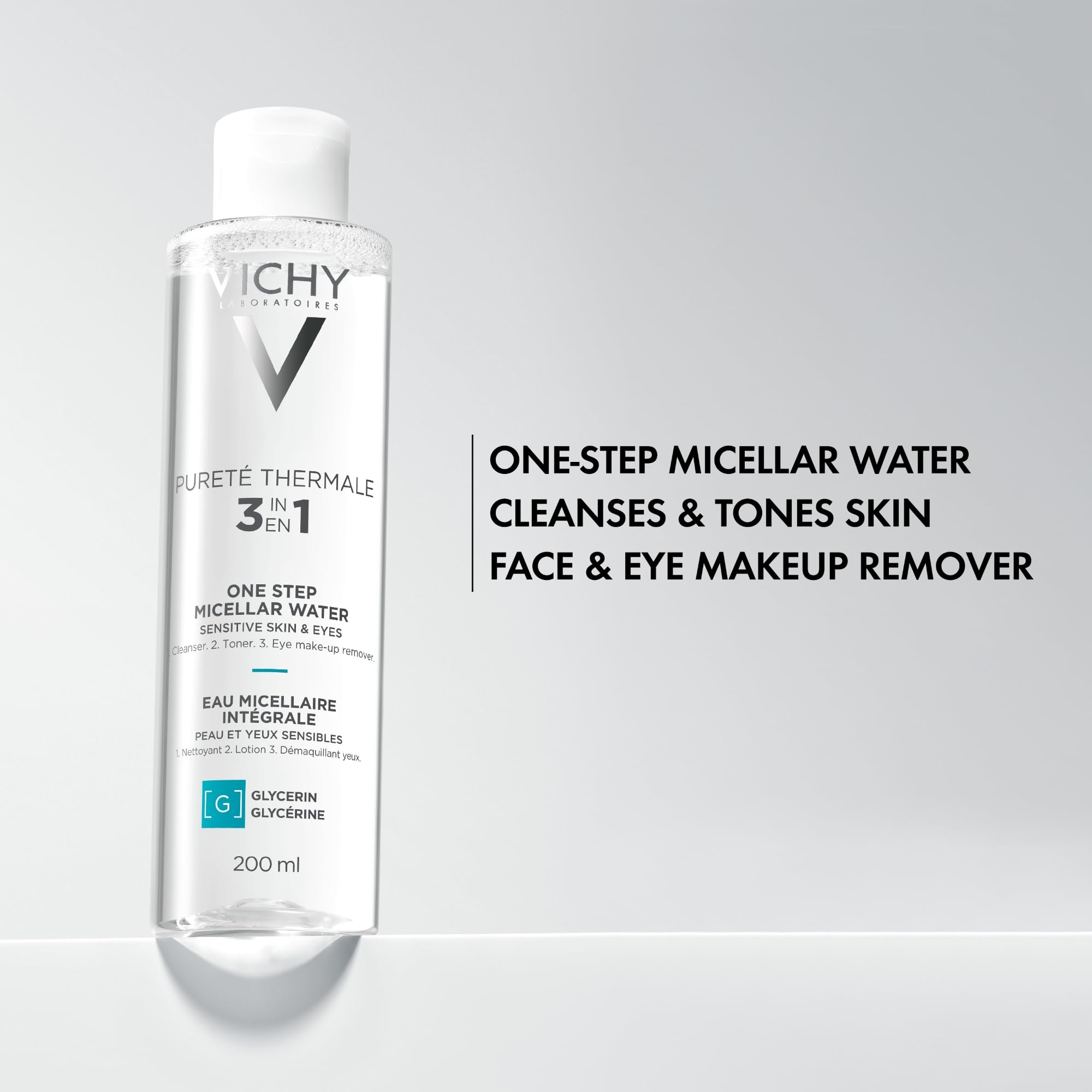 Vichy Mineral Micellar Water - Gentle Makeup Remover & Cleanser for Sensitive Skin