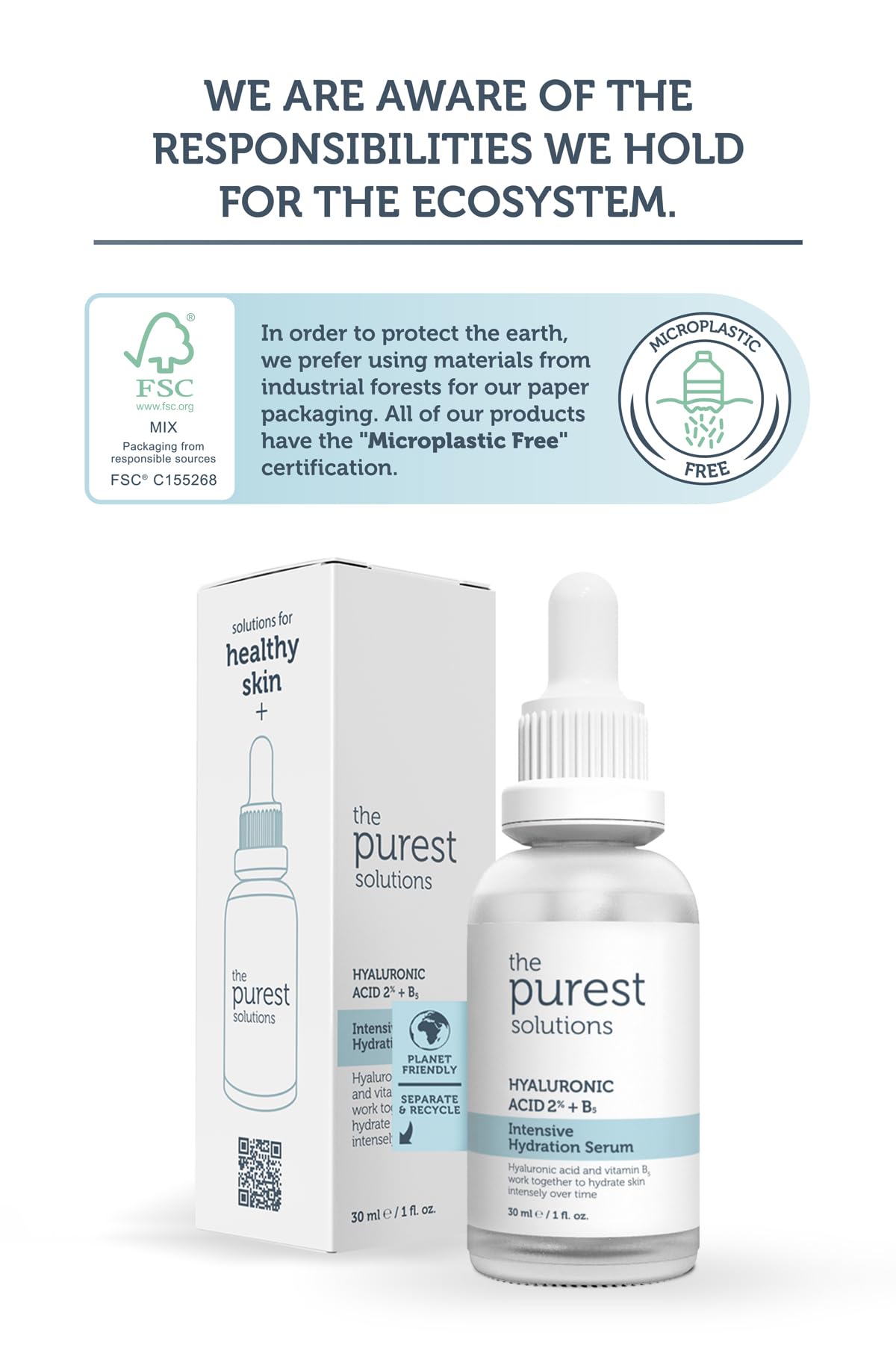 The Purest Solutions Intensive Hydration Serum - Hyaluronic Acid 2% for Hydrated, Radiant Skin