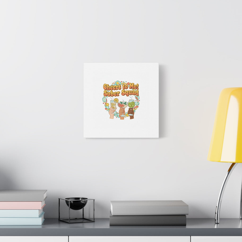 Cheers to Me Sober Squad Canvas | Dry January Mocktail Art