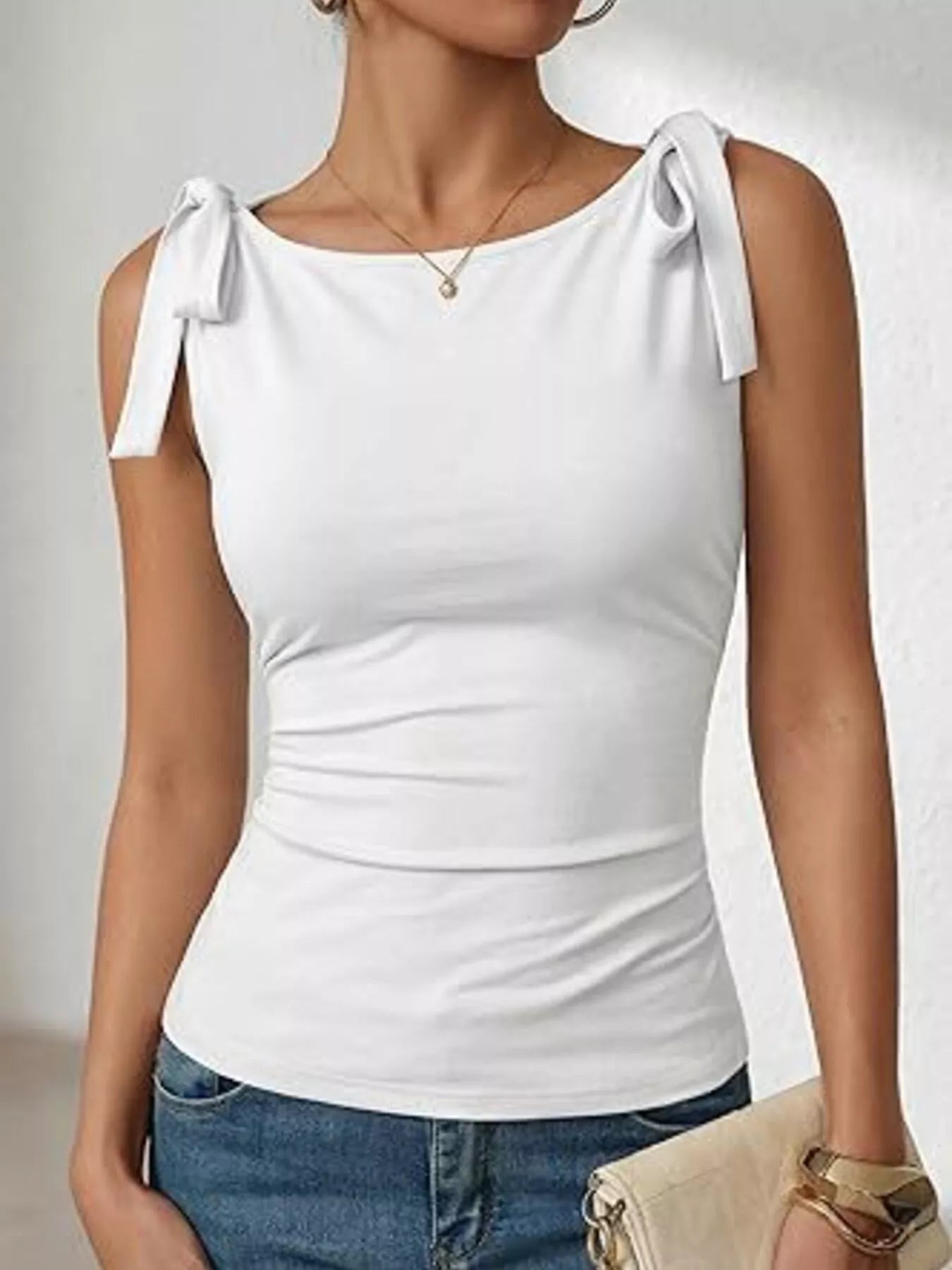 Tie Shoulder Tank Top