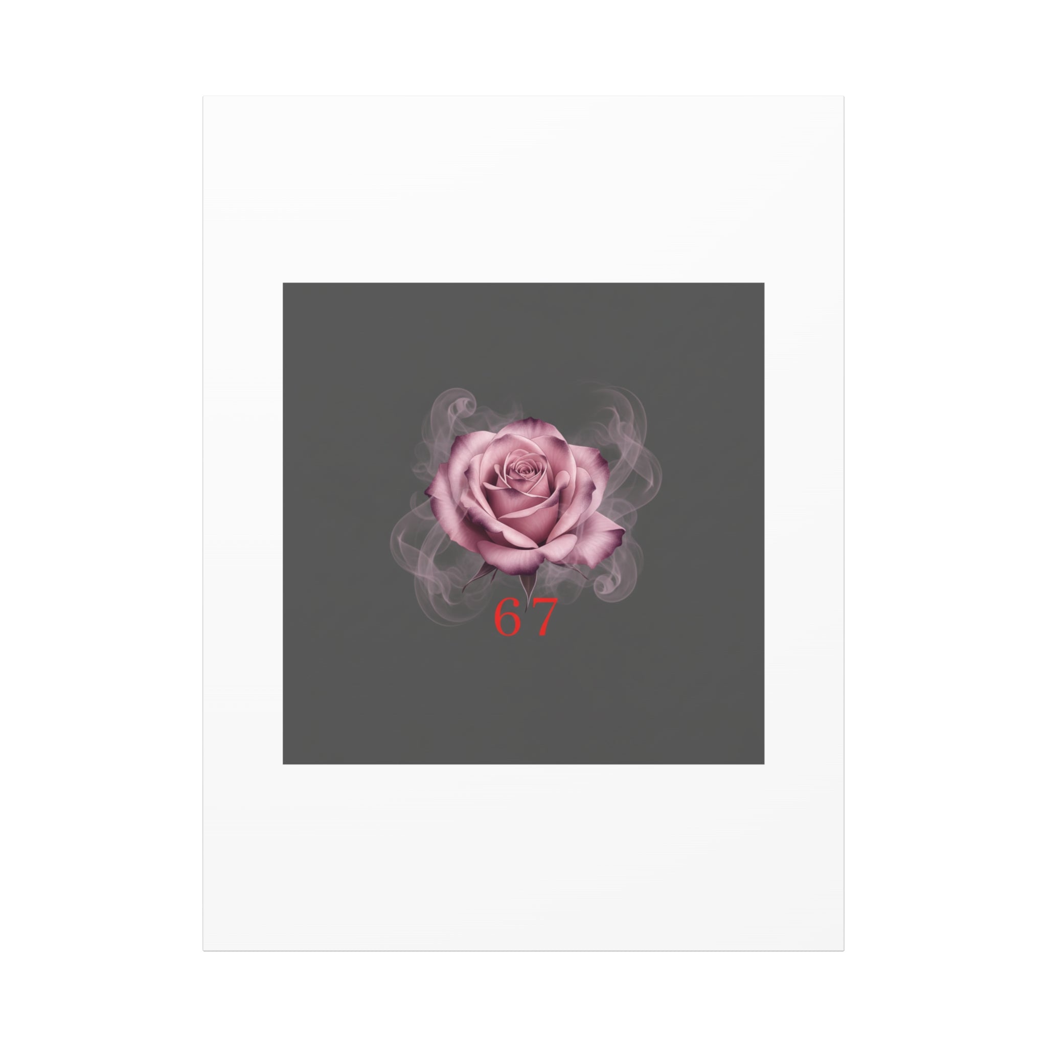 6 7 Valentine's Canvas | Viral Gothic Rose Wall Art | 6 7 Meaning Dark Romance