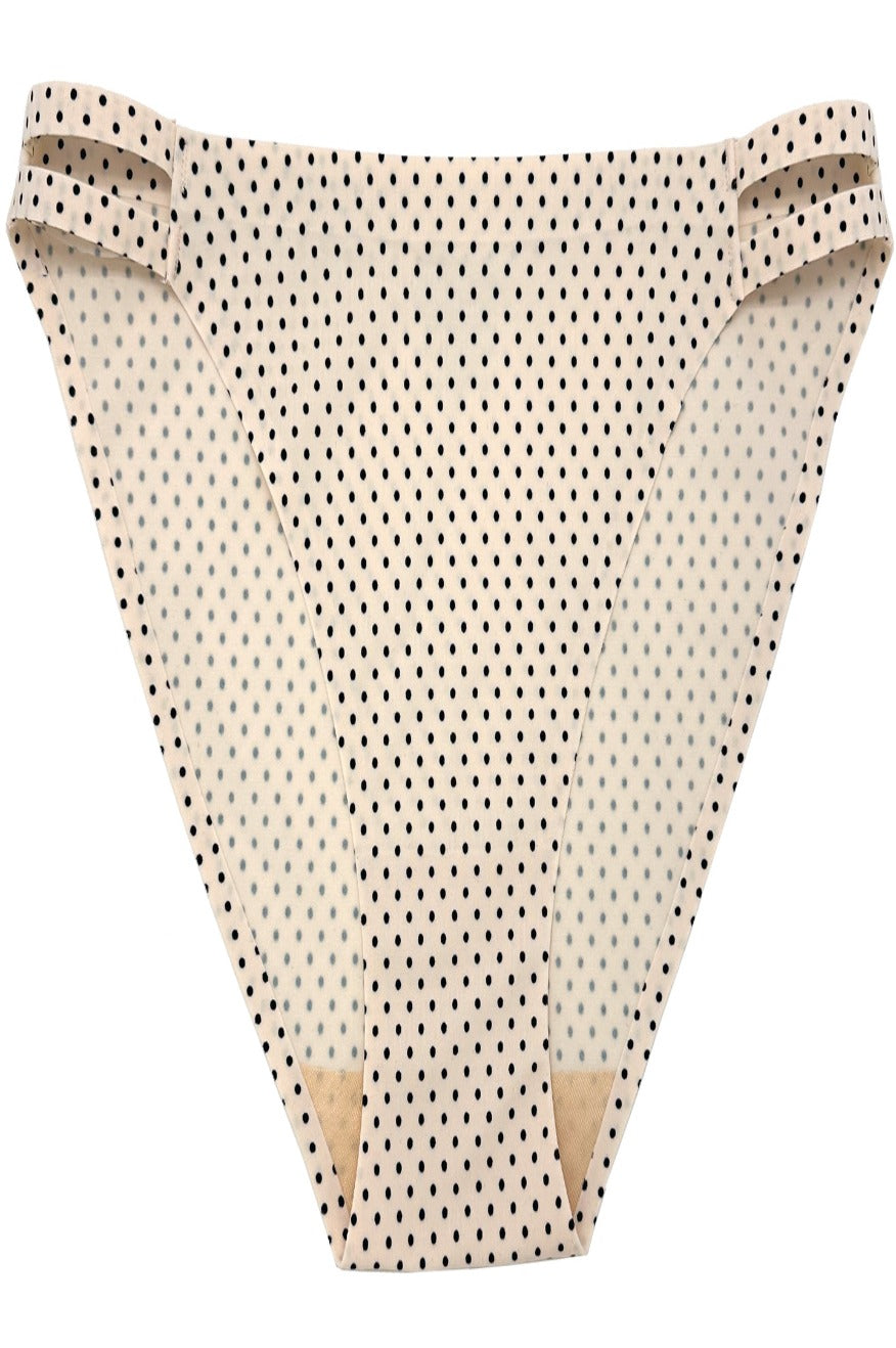 Pretty Little Patriot Pretty Little Patriot Monroe Polka Dot Seamless panty pair — construction detail