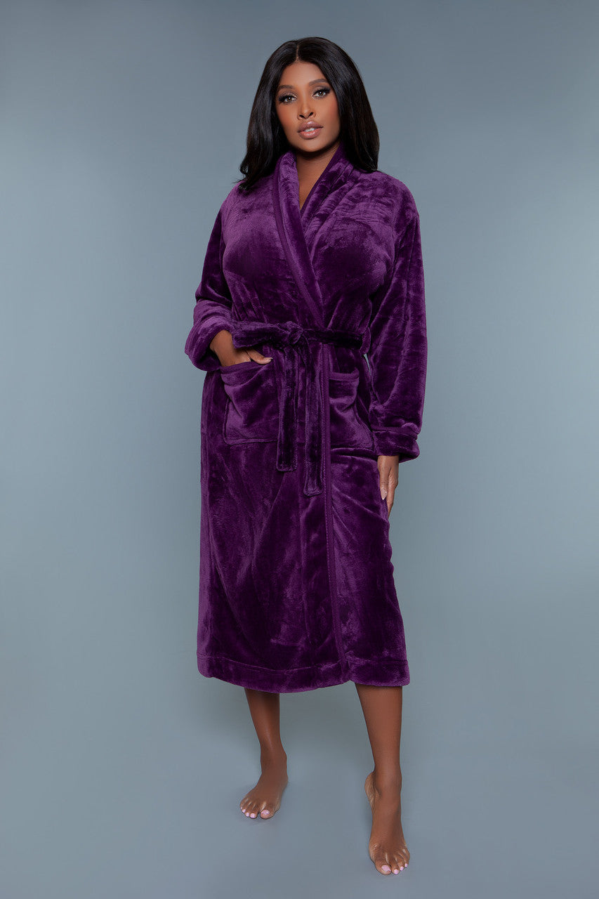 Love Spark Cove | Intimate Apparel, Pleasure Shop & Free Shipping 2260 Helena Plush Robe — back view