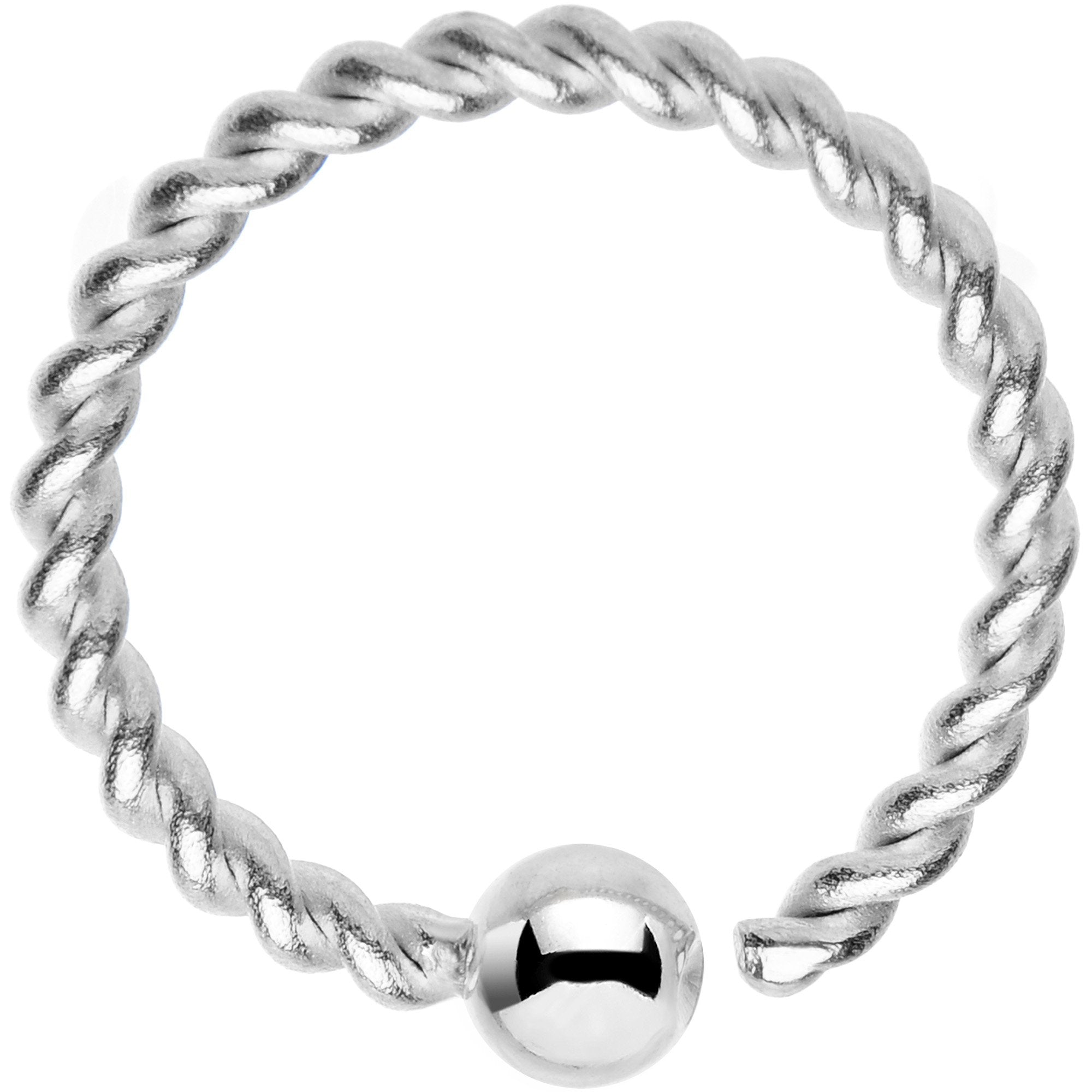 BodyCandy 16G 3/8" So Twisted Captive Style Seamless Ring — main product shot
