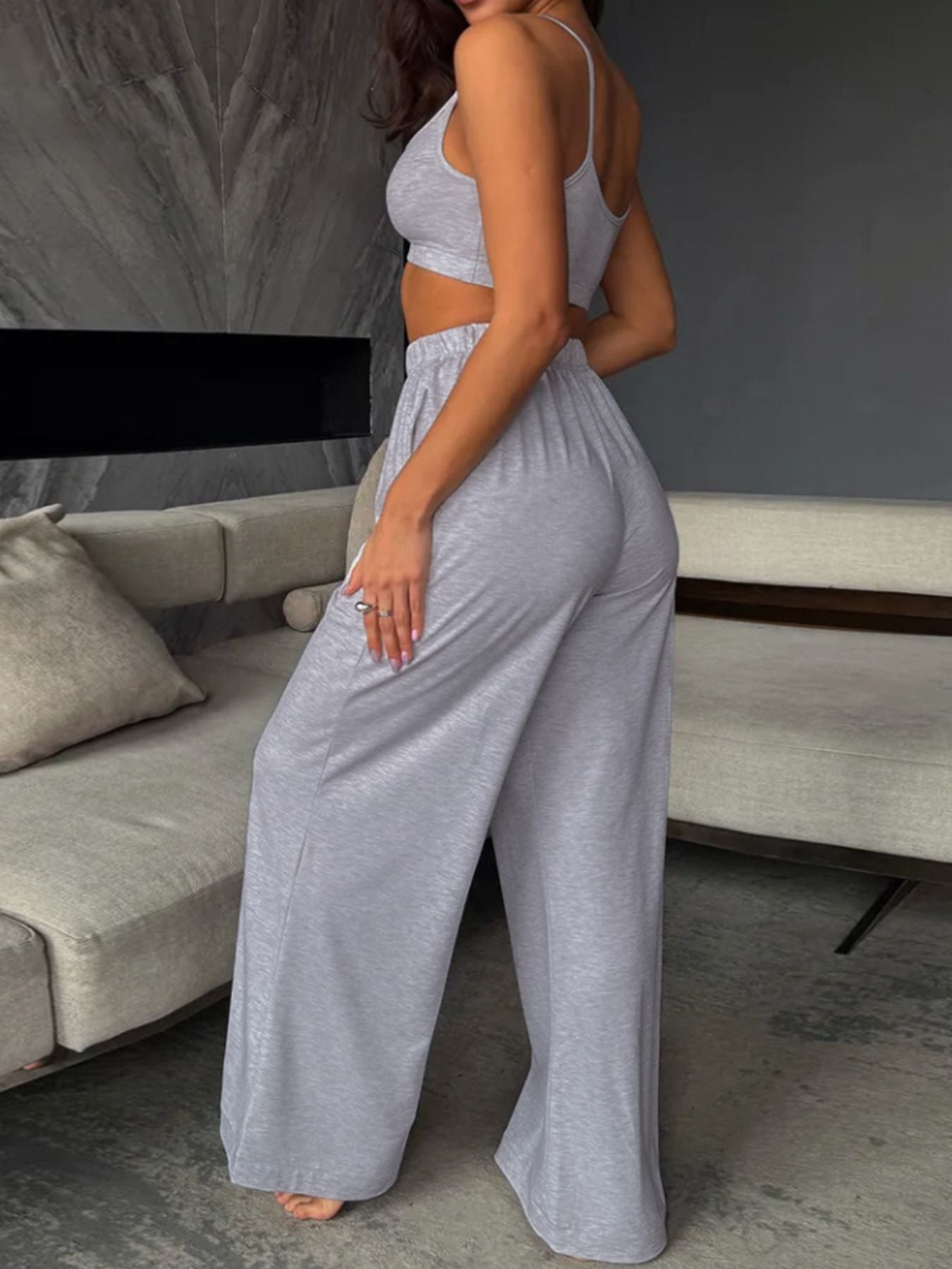 Scoop Neck Cami and Pants Set
