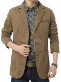 Men's Plus Size Casual Button Up Blazer