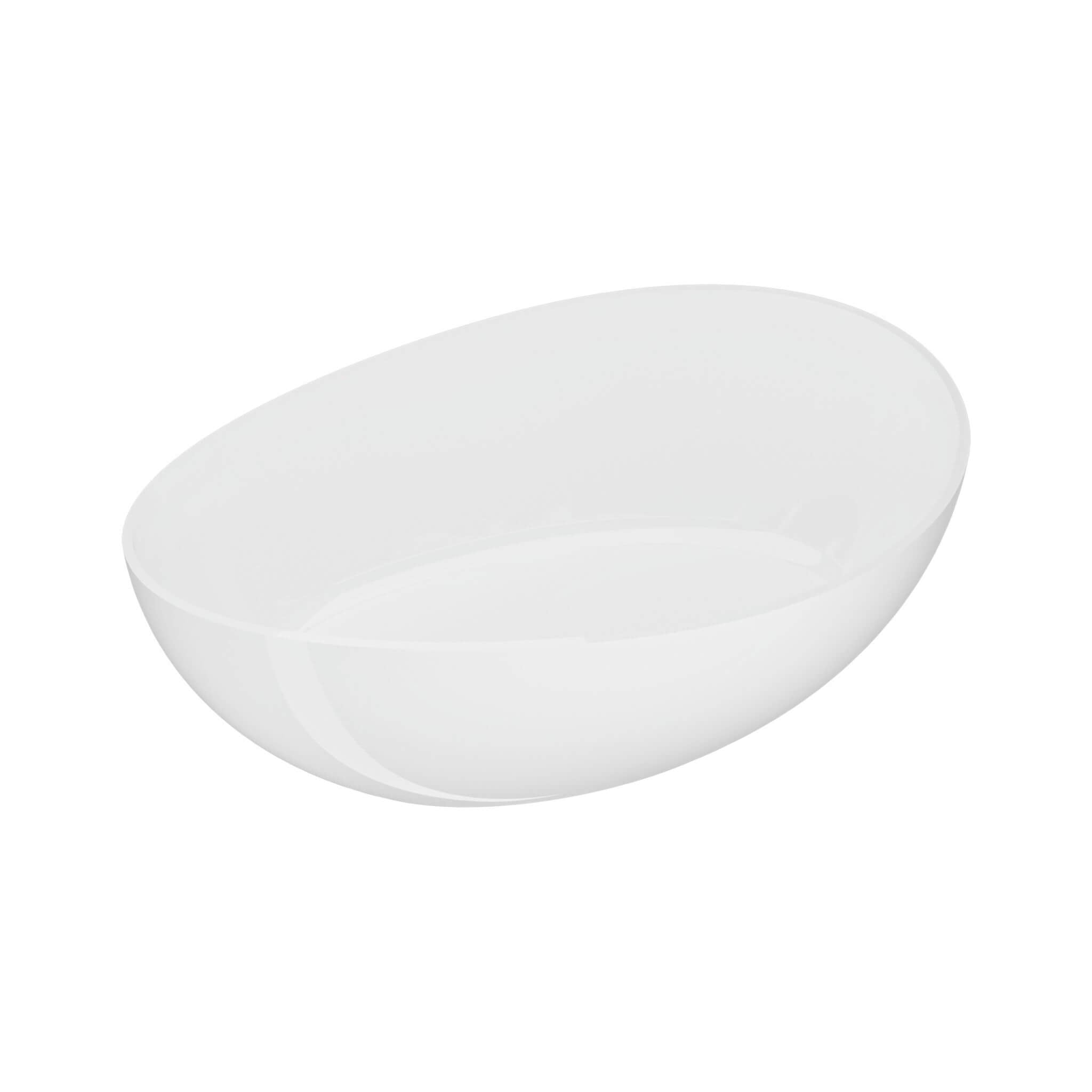 Nuvia 63-Inch Freestanding Glossy White Stone Resin Bathtub With Overflow And Drain (SAK42613) – SAKSBY WHOLESALE, view 12