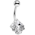 BodyCandy Clear Gem Square Lovely Garden Belly Ring — main product shot