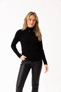 KADOU BOUTIQUE Ribbed Turtleneck Sweater — main product shot