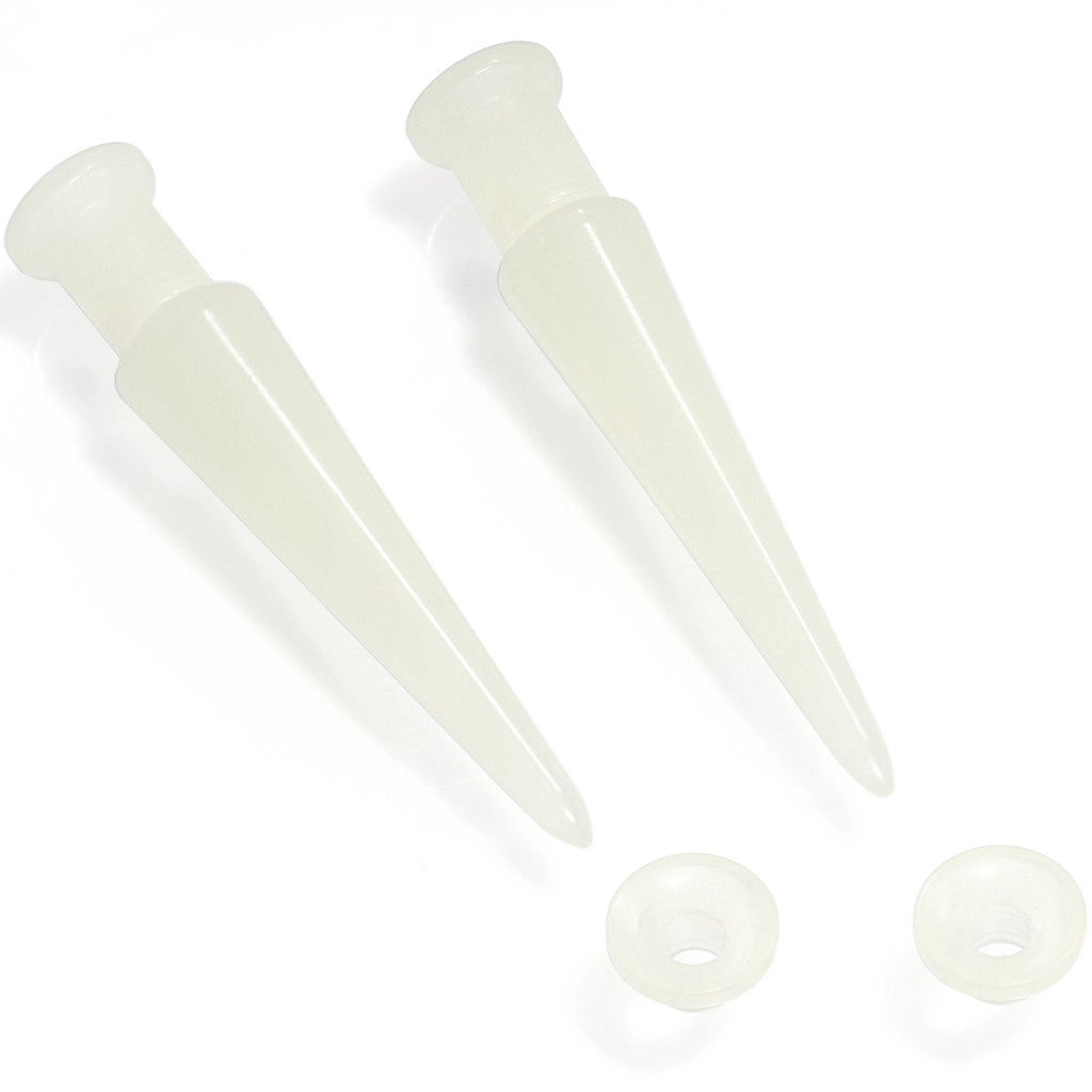 BodyCandy 2 in 1 Glow in Dark Interchangeable Screw Fit Plug and Taper Set — main product shot