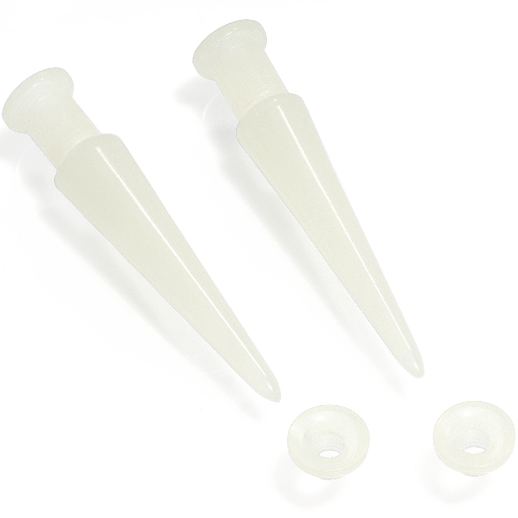 BodyCandy 2 in 1 Glow in Dark Interchangeable Screw Fit Plug and Taper Set — main product shot