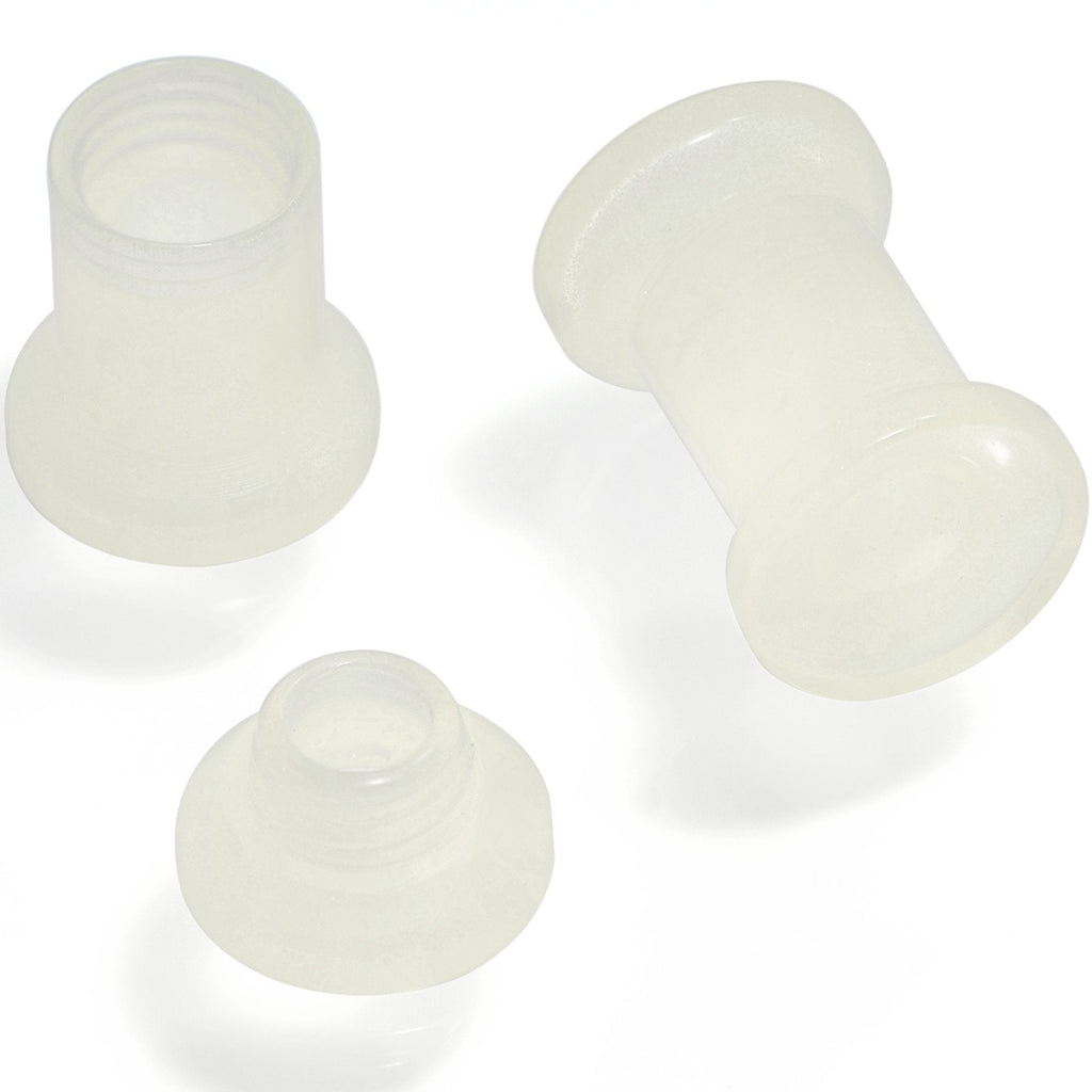 BodyCandy 2 in 1 Glow in Dark Interchangeable Screw Fit Plug and Taper Set — side view