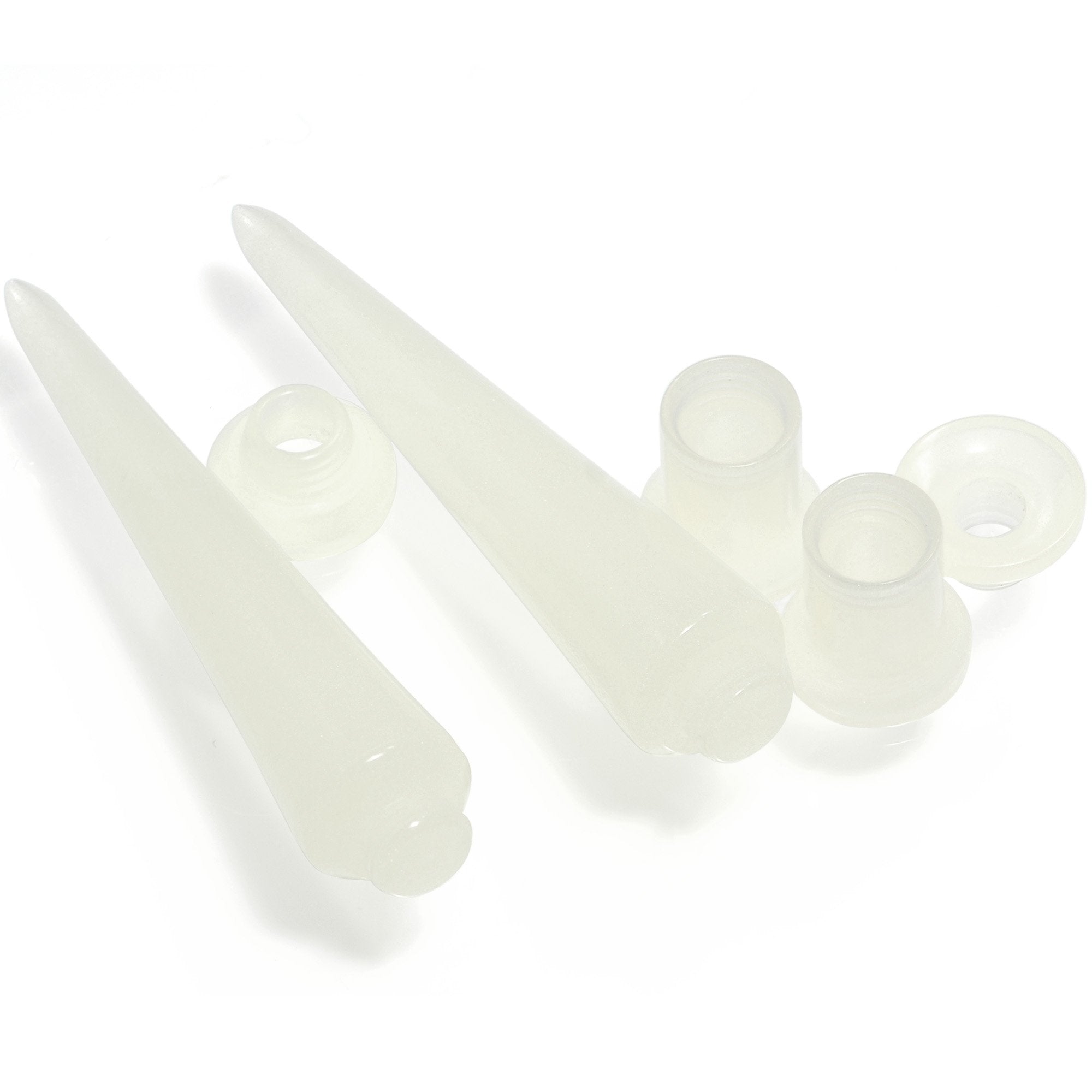 BodyCandy 2 in 1 Glow in Dark Interchangeable Screw Fit Plug and Taper Set — back view