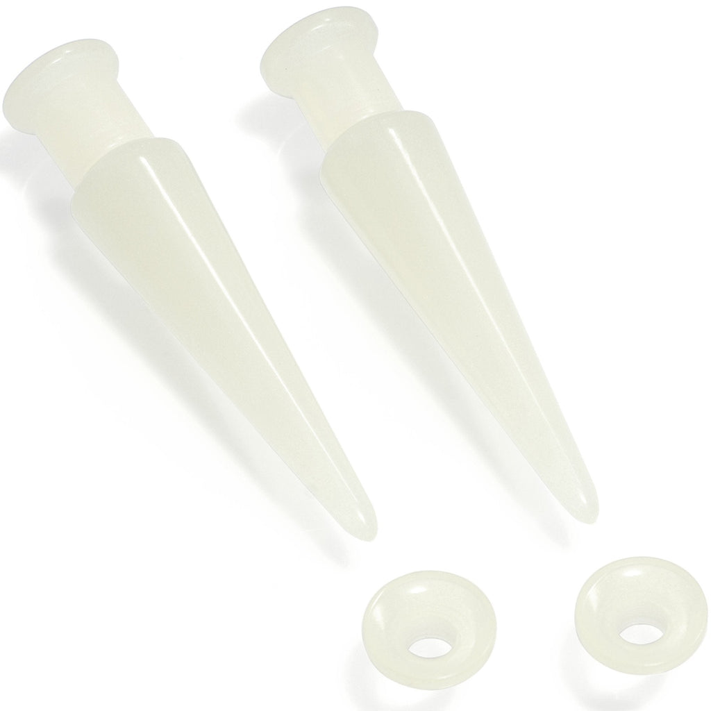 BodyCandy 2 in 1 Glow in Dark Interchangeable Screw Fit Plug and Taper Set — alternative angle