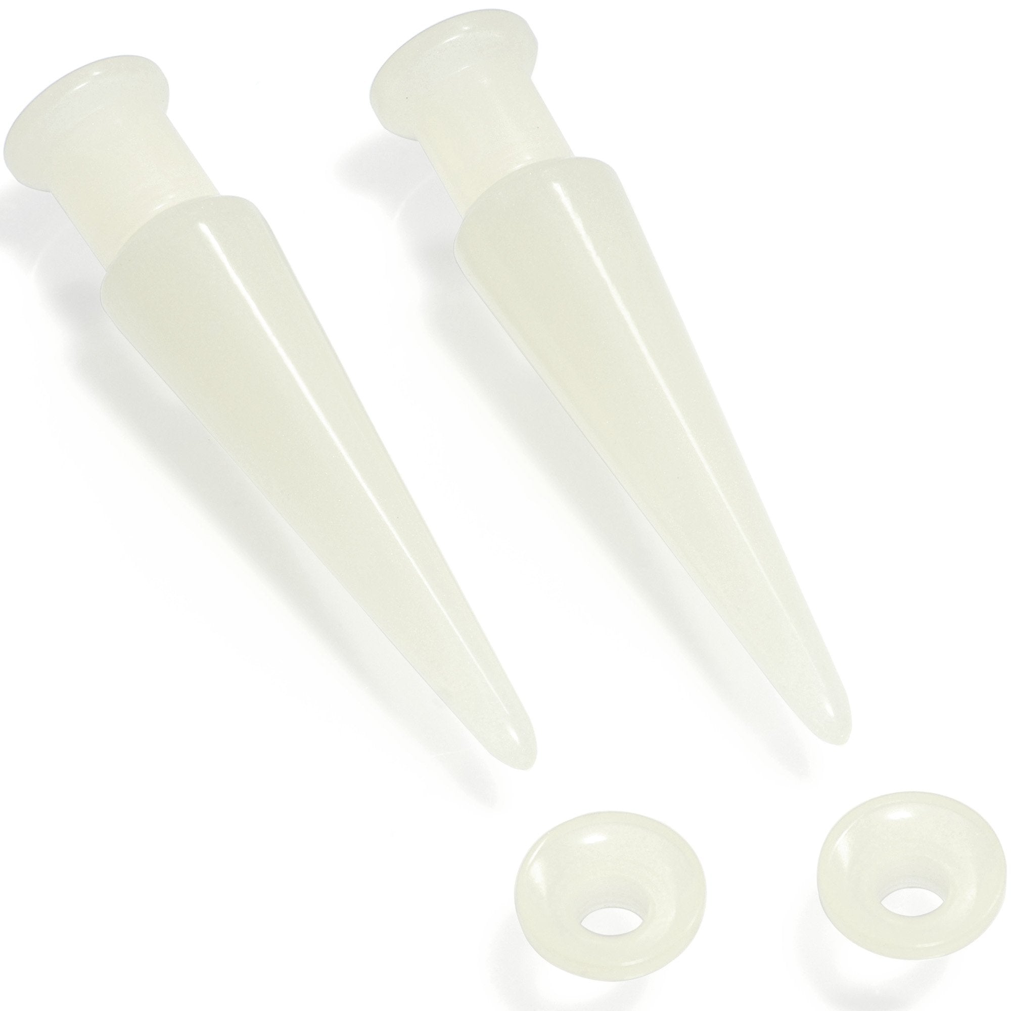 BodyCandy 2 in 1 Glow in Dark Interchangeable Screw Fit Plug and Taper Set — alternative angle