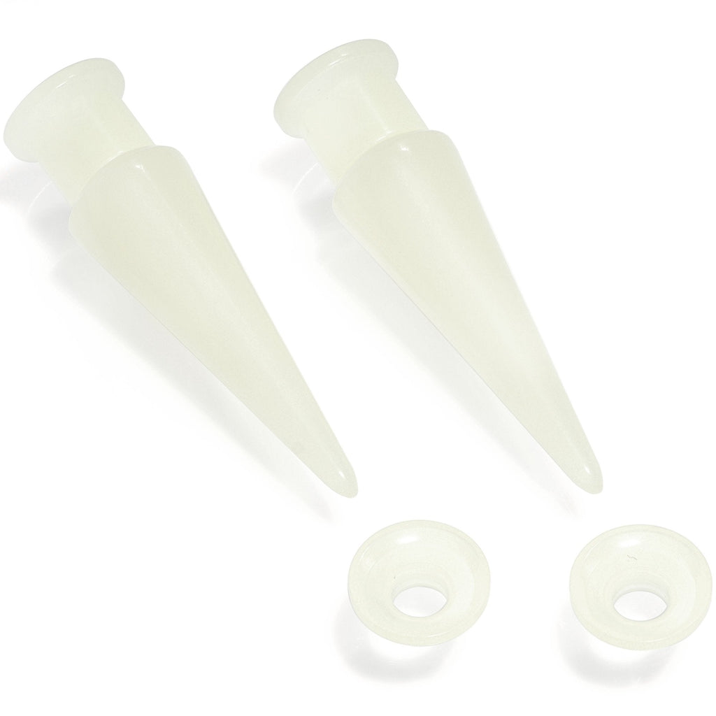 BodyCandy 2 in 1 Glow in Dark Interchangeable Screw Fit Plug and Taper Set — in-use photo