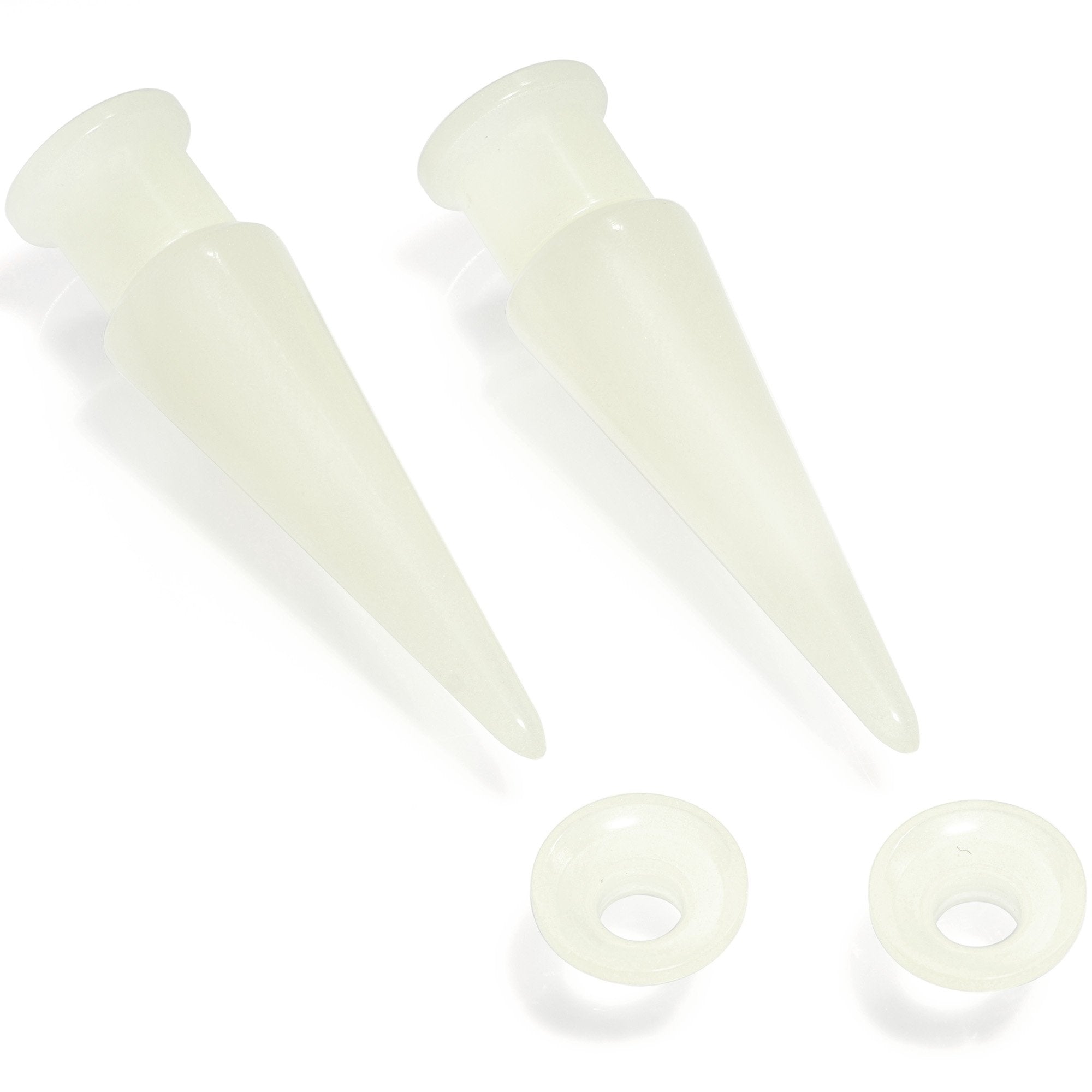 BodyCandy 2 in 1 Glow in Dark Interchangeable Screw Fit Plug and Taper Set — in-use photo