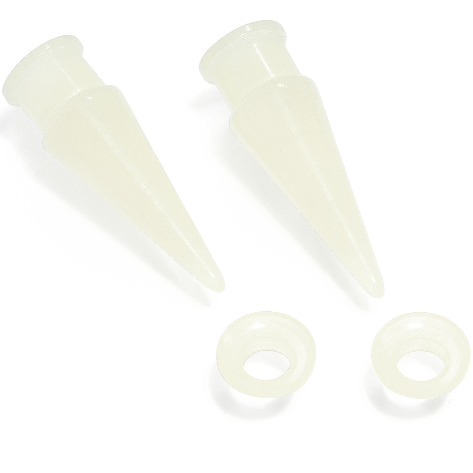 BodyCandy 2 in 1 Glow in Dark Interchangeable Screw Fit Plug and Taper Set — size reference