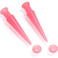 BodyCandy 2 in 1 Pink Glow in Dark Interchangeable Screw Fit Plug and Taper Set — main product shot