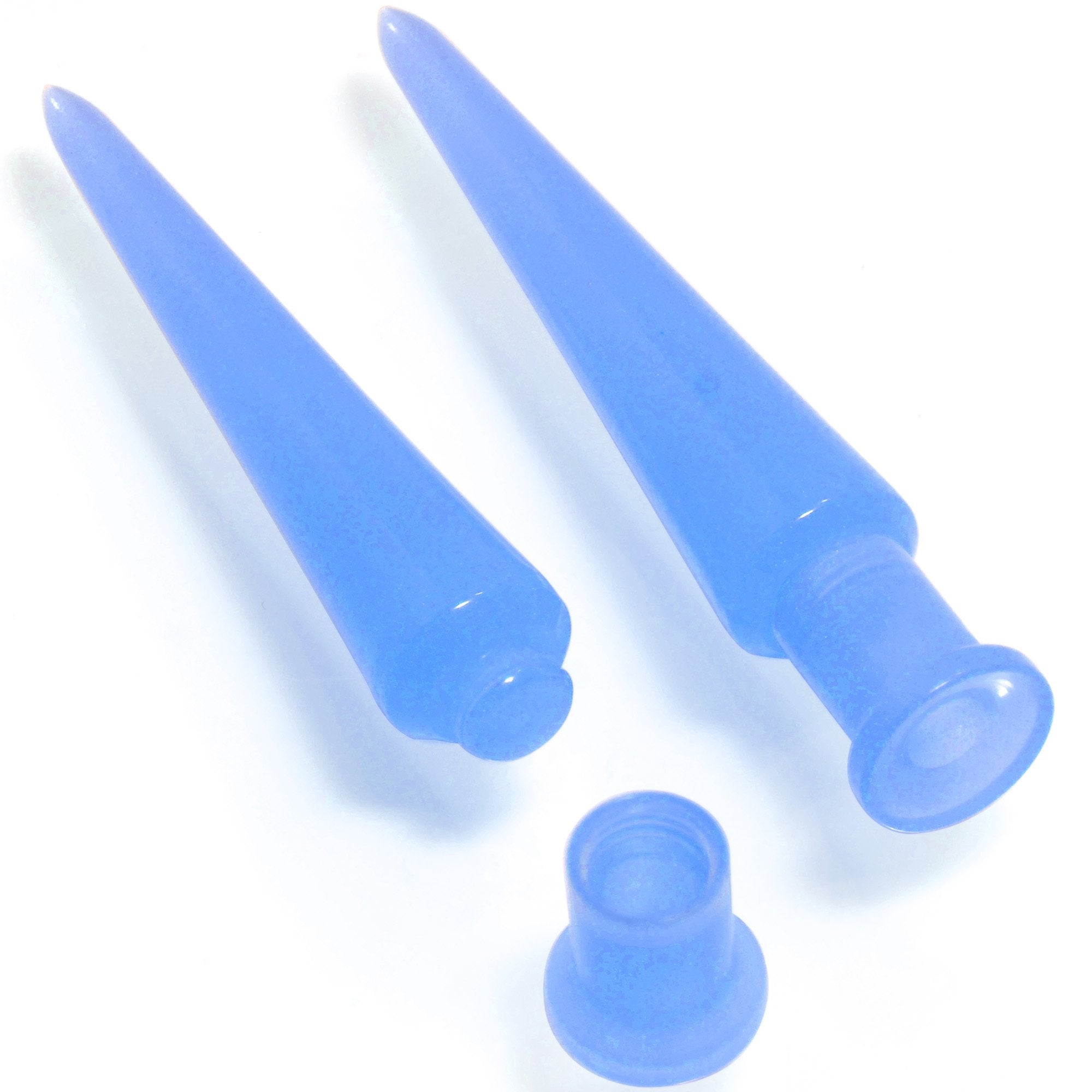 BodyCandy 2 in 1 Blue Glow in Dark Interchangeable Screw Fit Plug and Taper Set — lifestyle context