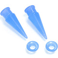 BodyCandy 2 in 1 Blue Glow in Dark Interchangeable Screw Fit Plug and Taper Set — in-use photo