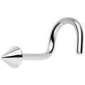 BodyCandy Solid 14K White Gold CONE Nose Ring — main product shot